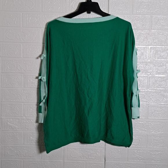 Lilly Pulitzer Larabee Cotton Sweater XL Emerald Isle - Picture 10 of 11